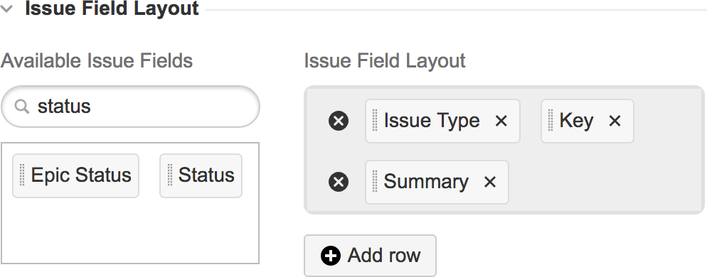 Figure: Issue Field Layout in the Trace Studio.